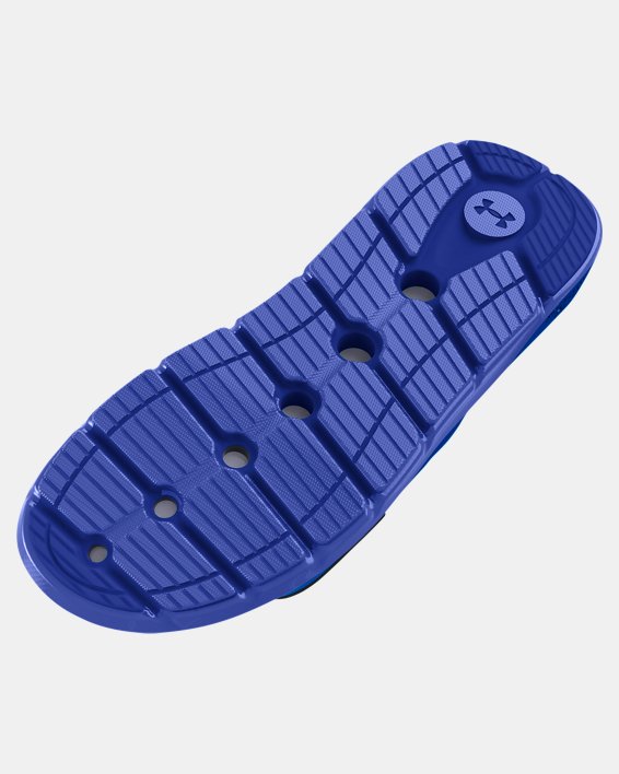 Women's UA Ignite Pro Graphic Footbed Slides in Blue image number 4